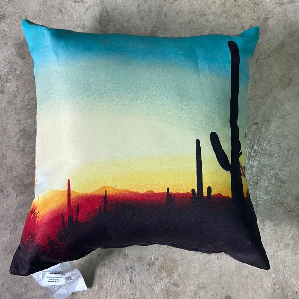 Outdoor Cactus Throw Pillow
